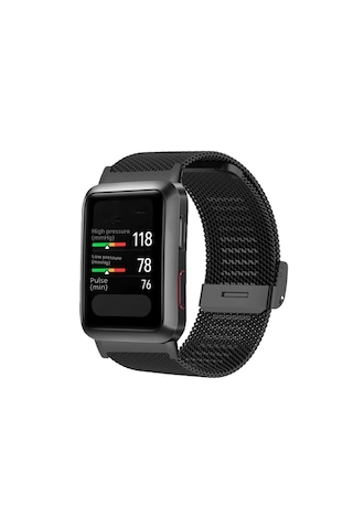 Huawei Watch D İçin Metal Kordon Kayış Siyah -ky96
