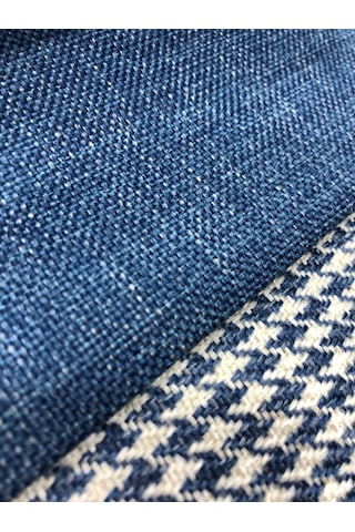 Enesar Home Mavi Keten Döşemelik Kumaş Premium Dokuma 117 100 x 140 cm