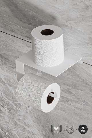 Beyaz Tuvalet Kağıtlığı - Dayanıklı Banyo & Tuvalet Düzenleyici