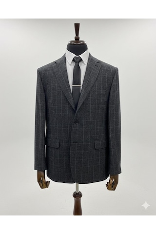 Classics Men Baba Erkek Geniş Kesim Çift Düğmeli Blazer Ceket Klasik Ve Modern Şıklık Füme