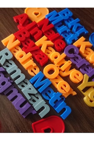 İsme Özel 3d Isimli Anahtarlık Çok Renkli