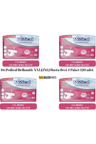 Dr.pedical Belbantlı Tekstil Yüzey Hasta Bezi Xxl 2xl 120 Adet 2XL