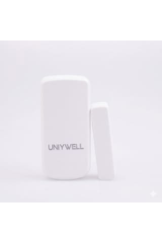 Uniywell Kablosuz Akıllı Kapı Ve Pencere Sensörü - Tuya & Smart Life Uyumlu, Manyetik Kontak Güvenlik Sensörü Beyaz