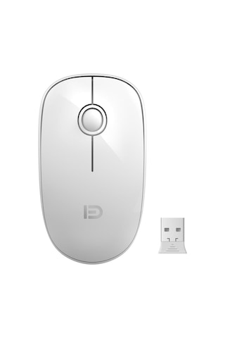 Kablosuz Fare V8 2.4g Ultra İnce Sessiz Kablosuz Fare Pil Ve Nano Alıcı 1500 Dpı Beyaz Diğer