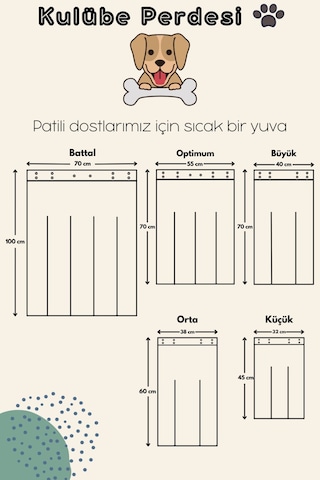 Buycobox Köpek Kulübesi Kapı Perdesi Small