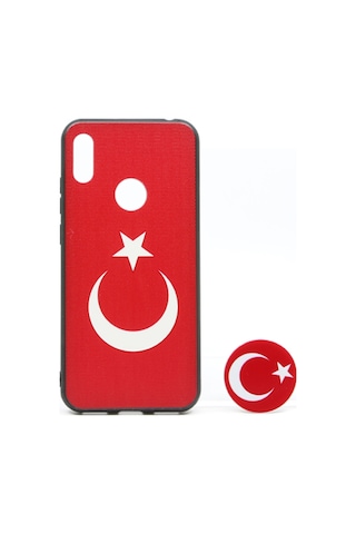 Nettech Huawei Y6 2019 Uyumlu Desenli Popsocket Seri Arka Koruma