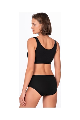 Kadın Pamuklu Yüksek Bel Bato Modal Külot Siyah K23922 Siyah