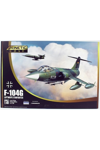 Kinetic K48083 1/48 F-104g Luftwaffe Starfighter Savaş Uçağı, Plastik Model Kiti