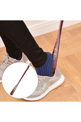 Suntek Dayanıklı Ahşap Ayakkabı Çekeceği Uzun Kırmızı Kırmızı