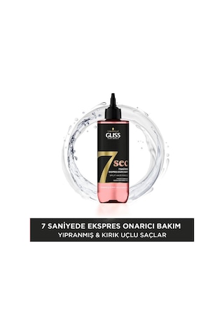 Gliss 7 Sec Saniye Express Onarıcı Bakım Yıpranmış Kırık Saçlar İçin Saç Bakım Yağı 200 ML