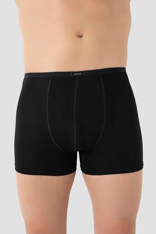 Carlburn Erkek İnce Bel Lastikli Bambu Boxer Siyah 5'li Paket Botanik Giyim Günlük Çamaşır Modern Stil