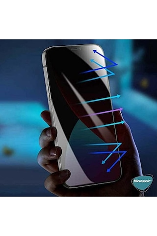 Ekran Koruyucu Apple İphone 15 Pro İçin Privacy 5d Gizlilik Filtreli Cam Ekran Koruyucu Siyah