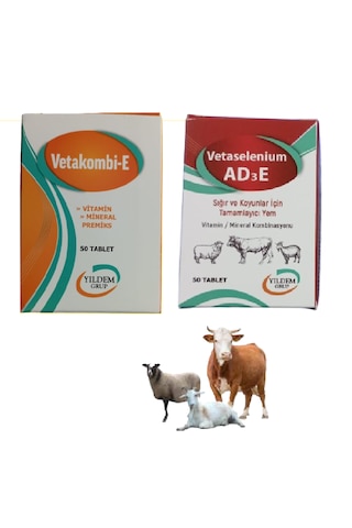 Sığır ,inek Ve Koyunlar İçin Vetaselenium Ad3e 50 Tablet Ve Vetak