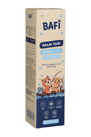 Bafi Kedi Ve Köpekler İçin Omega 3 Balık Yağı 200 Ml