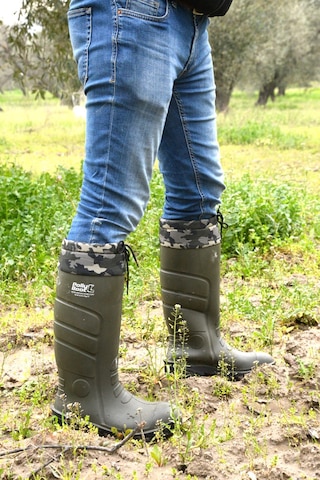 Polly Boot Galaxy Vega S4 Boğazlı Haki Renk Çelik Burunluçizme