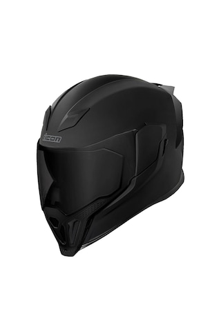 Icon Airflite Dark Kapalı Motosiklet Kaskı Mat Siyah