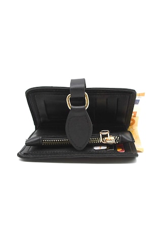 Jara Bag Oslo Çok Bölmeli Mini Boy Kartlık, Cüzdan Siyah Küçük Boy Jara28-1