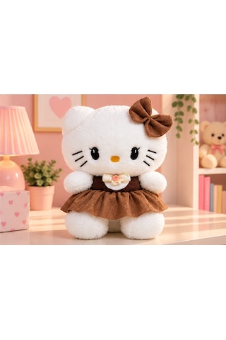 Hello Kitty 30 Cm Peluş Oyuncak Açık Kahverengi
