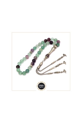 Sertifikalı Florit Taşı Tesbih Orijinal Doğal Taş 8 Mm