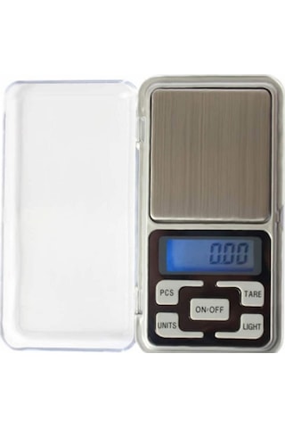 Büro Ev Ofis Hediyesi İçin 1gr Hassas 500gr Dijital Elektronik Kuyumcu Cep Terazisi Beyaz - Gri