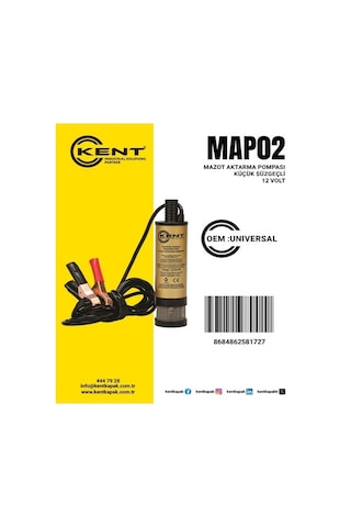 Kent Mazot Aktarma Pompası 12v Küçük Süzgeçli