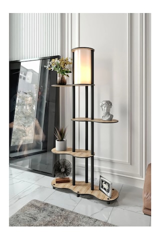 Ravilo Travers Raflı Lambader Meşe