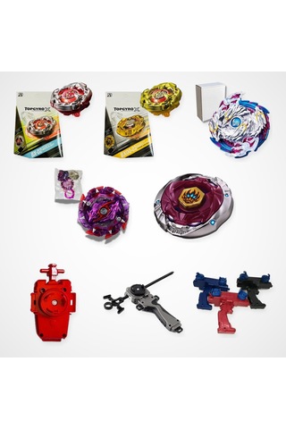 Beyblade Karışık Seri Set 5 Beyblade 3 Fırlatıcı - Bx-02, Bx00-02, B-97, B-151, Bb118