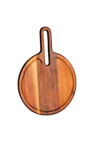 Mien Dayanıklı Ahşap Akasya Bohem Yuvarlak Sunumluk Büyük Boy L 7b117 Ahşap