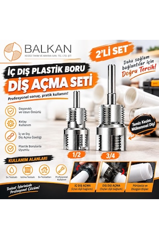 Fett Pprc Pvc Boru İç Ve Diş Açma Aparat Seti