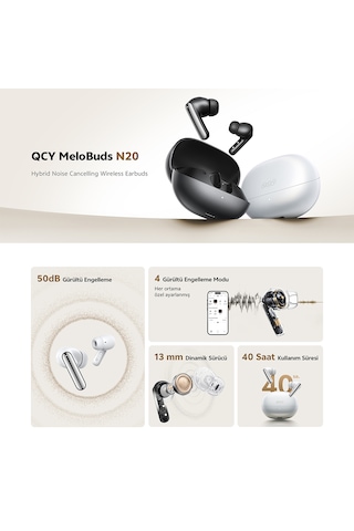 Qcy Melobuds N20 Bluetooth 6.0 Kulakiçi Kulaklık