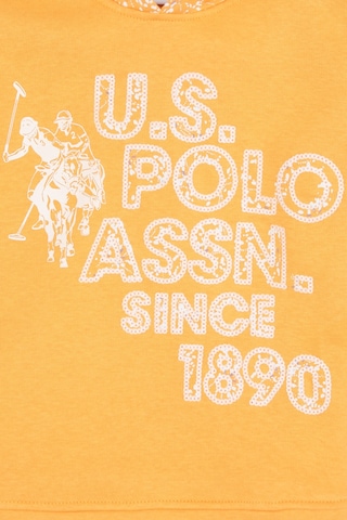U.S. Polo Assn. Kız Çocuk Turuncu Kapüşonlu Sweatshirt 50311717-VR244