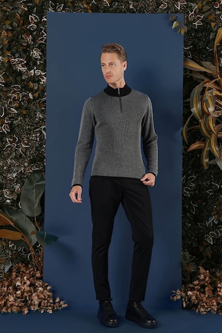 Efor Tr 859 Slim Fit Siyah Klasik Triko Siyah