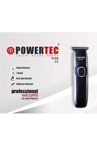 Powertec TR-858 Profesyonel Sakal Ve Saç Kesme Makinesi (Teşhir & Outlet)