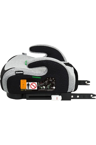 Yoyko Isofix Bağlantılı Oto Koltuğu Yükseltici Booster 15-36 Kg Gri Kumaş Malzeme İle Ultra Konfor