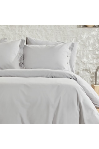 Yataş Bedding Plain Tek Kişilik Ranforce Nevresim Takımı- Gri