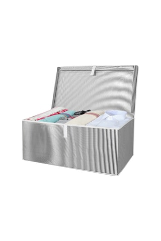 5'li Kapaklı Çok Amaçlı Hurç Saklama Kutusu Organizer Mega Plus 70 X 40 X 30 Cm Gri Gri