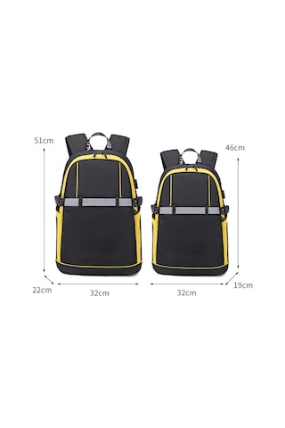 2101 Öğrenci Sırt Çantası Moda Günlük Rahat Sırt Çantası Siyah