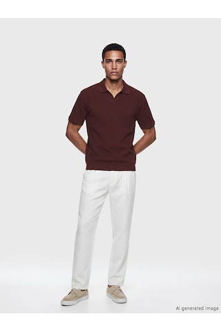 Lcw Vision Bordo Polo Yaka Erkek Tişört