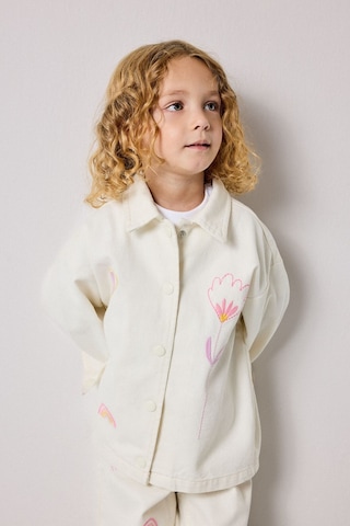 Defacto %100 Pamuk Gabardin Uzun Kollu Çıtçıtlı Gömlek Ceket Kız Bebek H9301a526auer105 Ekru-er105