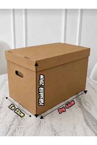 Klasör Arşiv Kolisi 33 44 29cm 20 Adet Çift Oluk Sert Kraft Karton