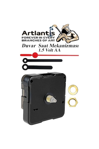 Duvar Saat Mekanizması 1 Adet 10 Mm Şaft Sessiz Saat Motoru Akrep Yelkovan Okul Deney Saat Yapım