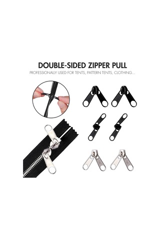 Set, 85 Parçalı Fermuar Tamir Takımı, 3mm, 5mm, 8mm Metal Fermuarlar - Mükemmel