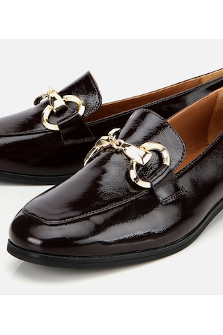 Hotiç Kadın Rugan Deri Kahverengi Tokalı Klasik Loafer 01ayh312420a480 01ayh312420a480 Kahverengi