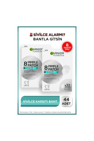 2'li Garnier 8 Saat Görünmez Cilt Kusurları Görünümü Karşıtı Bant Pimple Patch 22 Adet pktpimplepatchciltbant-10639