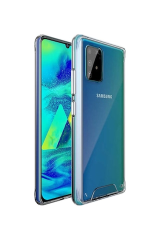 Samsung Uyumlu Galaxy A91 (S10 Lite) Kilif Seffaf Sararmaz Gard Silikon 405442988
