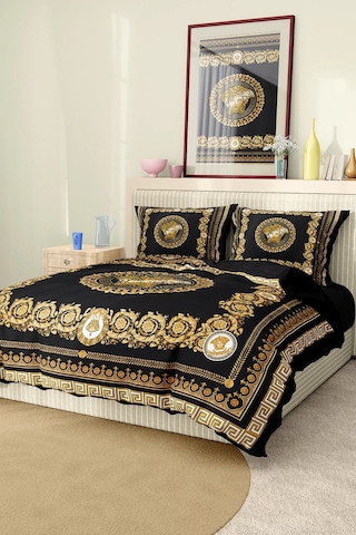 Marka Nevresim Takımı Çift Kişilik Pamuklu Saten Kumaş 6 Parça 3d Dijital Baskı Duvet Cover Set Model No:108 Renkli