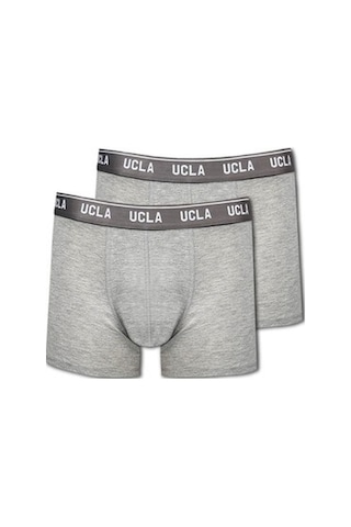 Ucla Irvıne Gri Bel Bantlı Jakarlı Standard Fit Erkek Boxer Gri