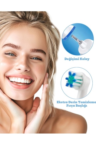 Oral-b Diş Fırçasına Uyumlu 8 Adet Yedek Başlık Eb17-x Tek Ebat