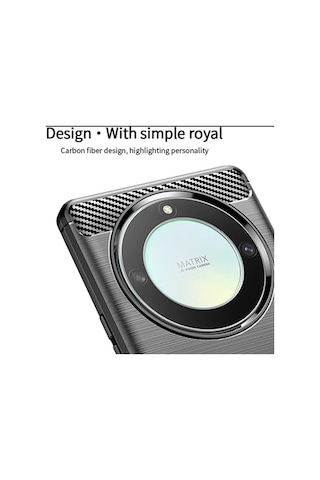 Honor X9A 5G Brushed Carbon Fiber Silikon KılıHonf - Siyah AL3332