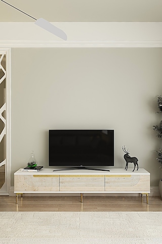 Tsa1805btg - Meyra Tsa180 Tv Stand, Tv Sehpası Ve Tv Ünitesi Beyaz-traverten-gold 180cm